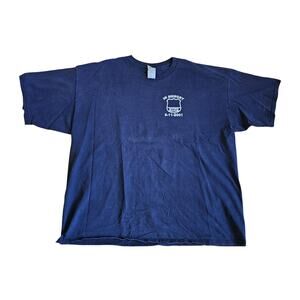 September 11th NYPD T-Shirt NYPD White Double-Sided Sz 2XL